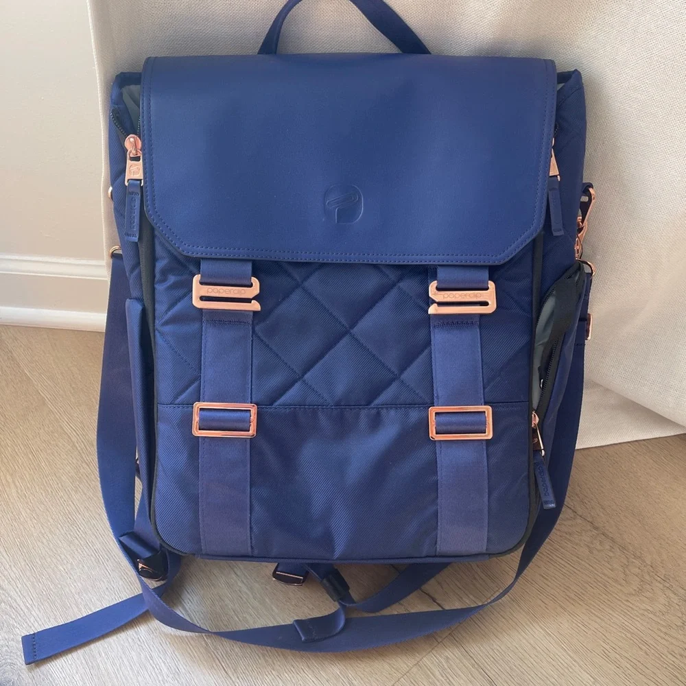 Paperclip diaper bag backpack